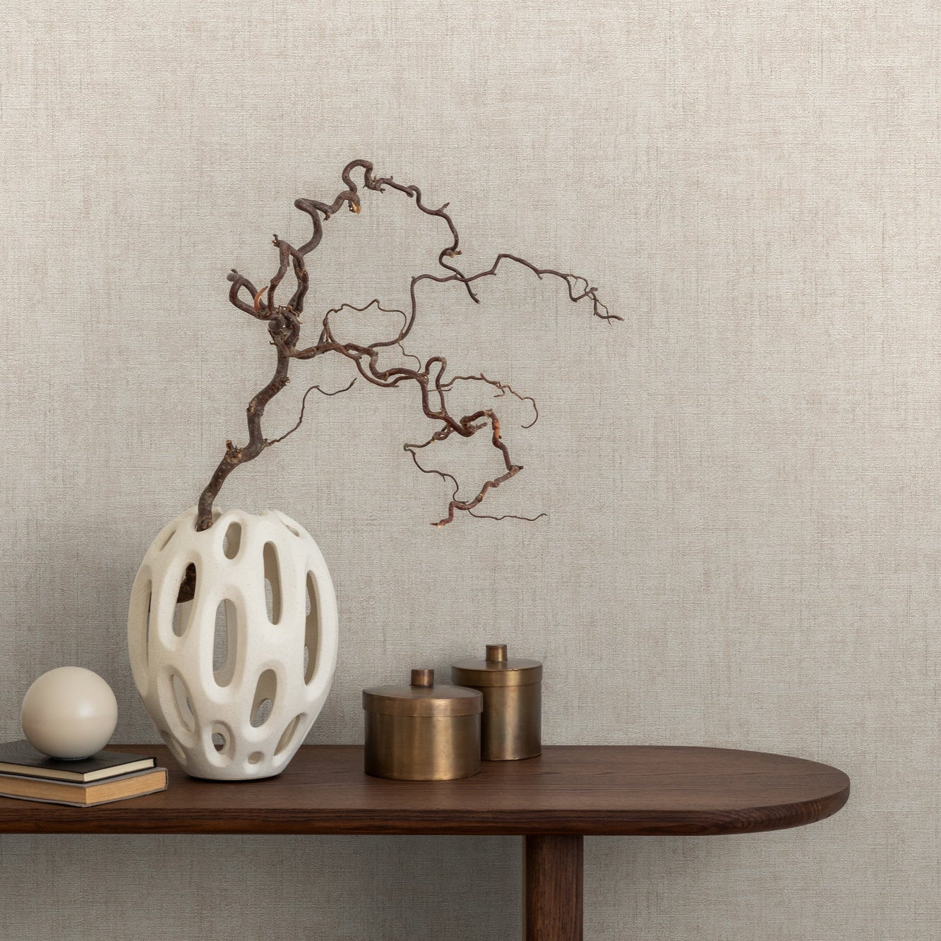 Textured Beige Wallpaper – Cuba II
