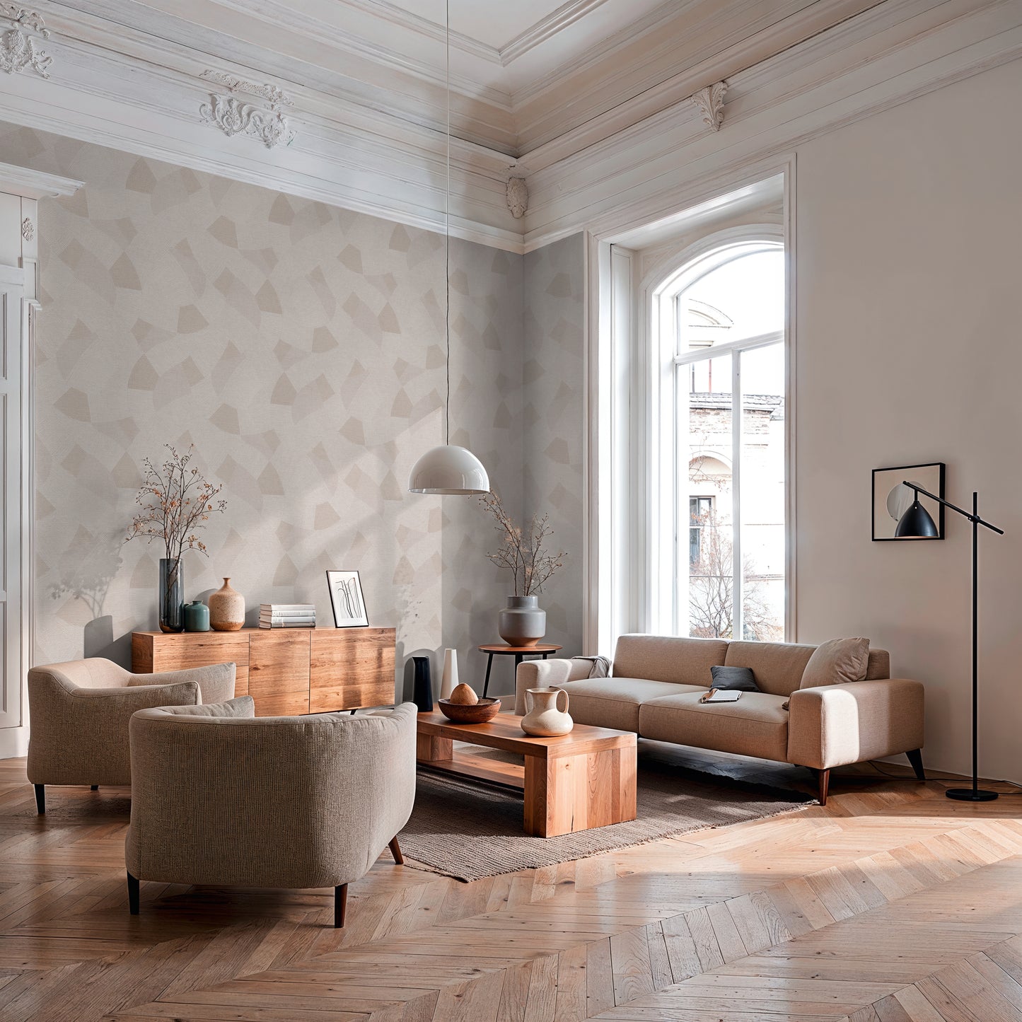 Geometric Grey Wallpaper – Cuba II
