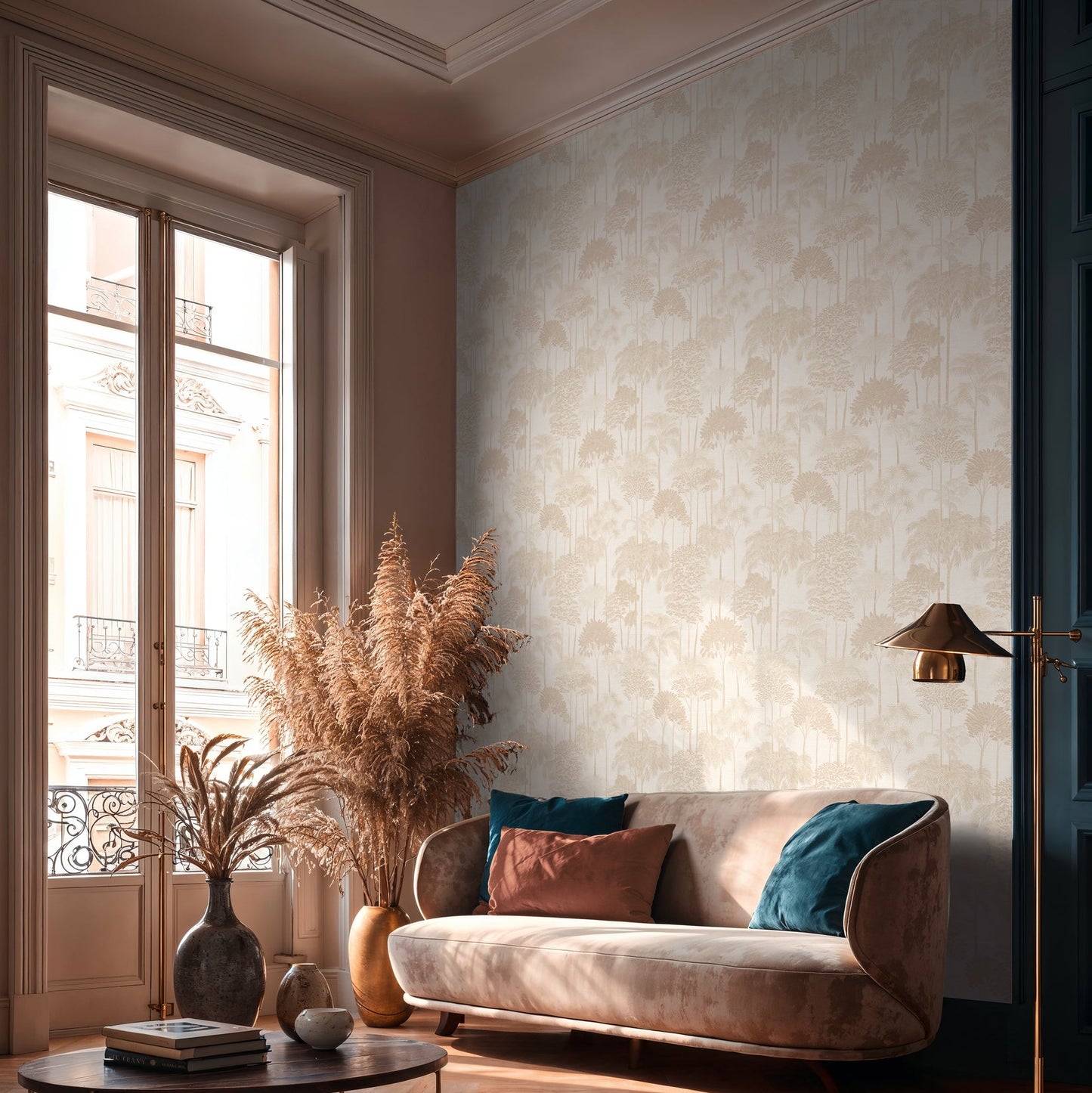Palm Forest Beige Wallpaper – Cuba II