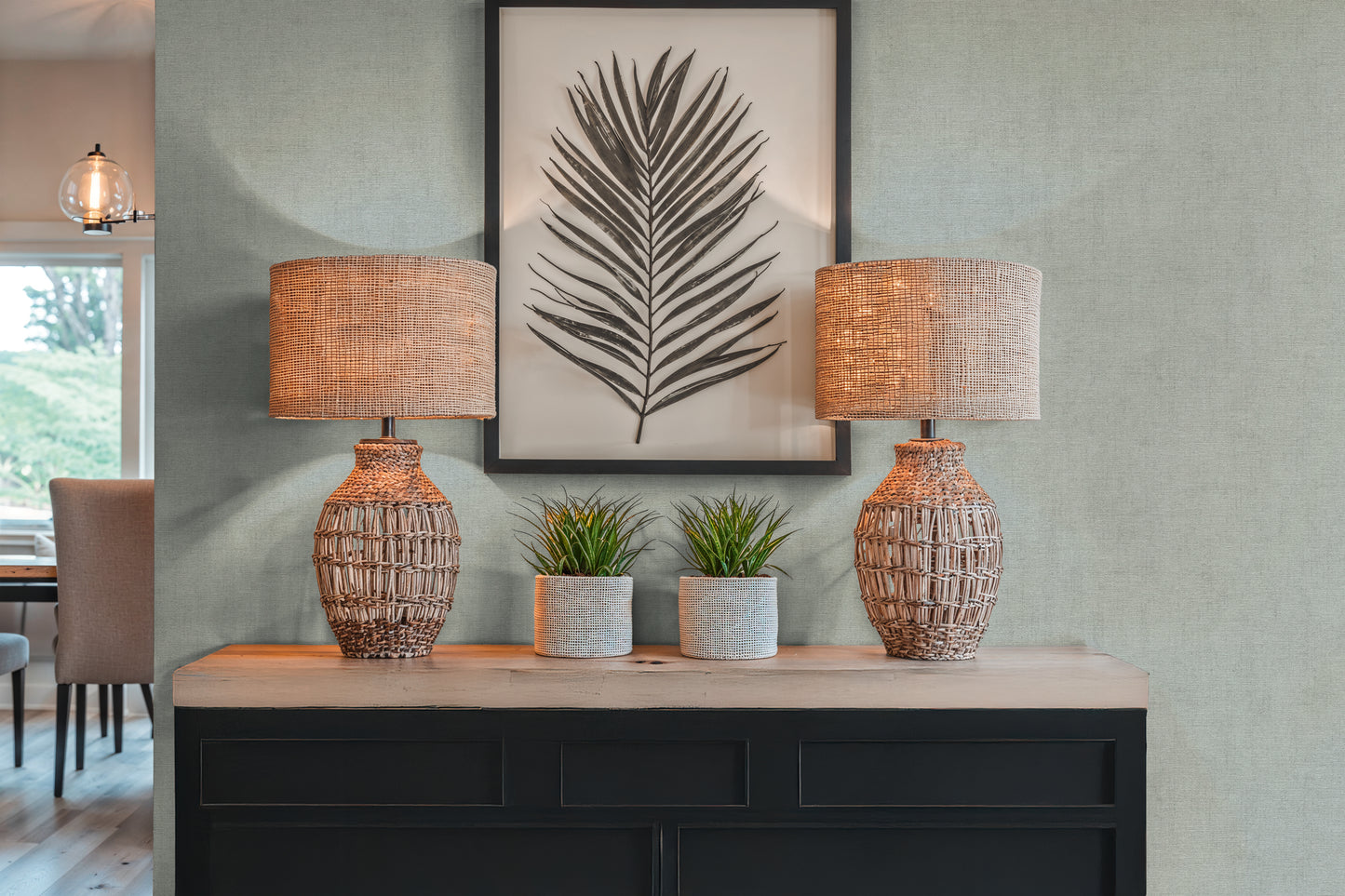 Plain Green Grey Wallpaper – Cuba II