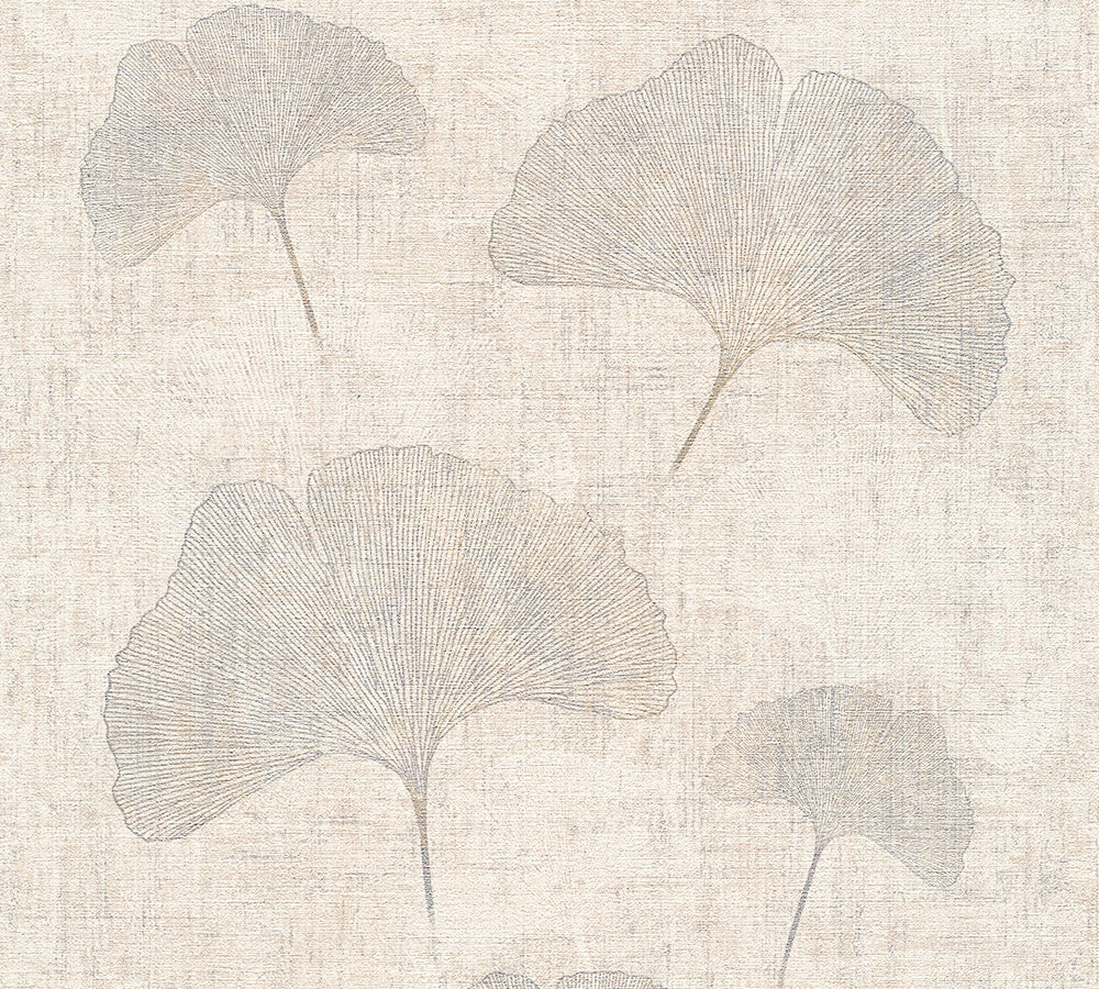 Ginkgo Leaf Beige Wallpaper – Cuba II