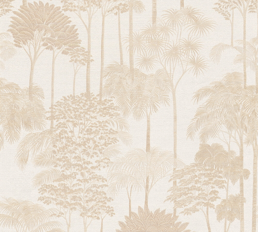 Palm Forest Beige Wallpaper – Cuba II