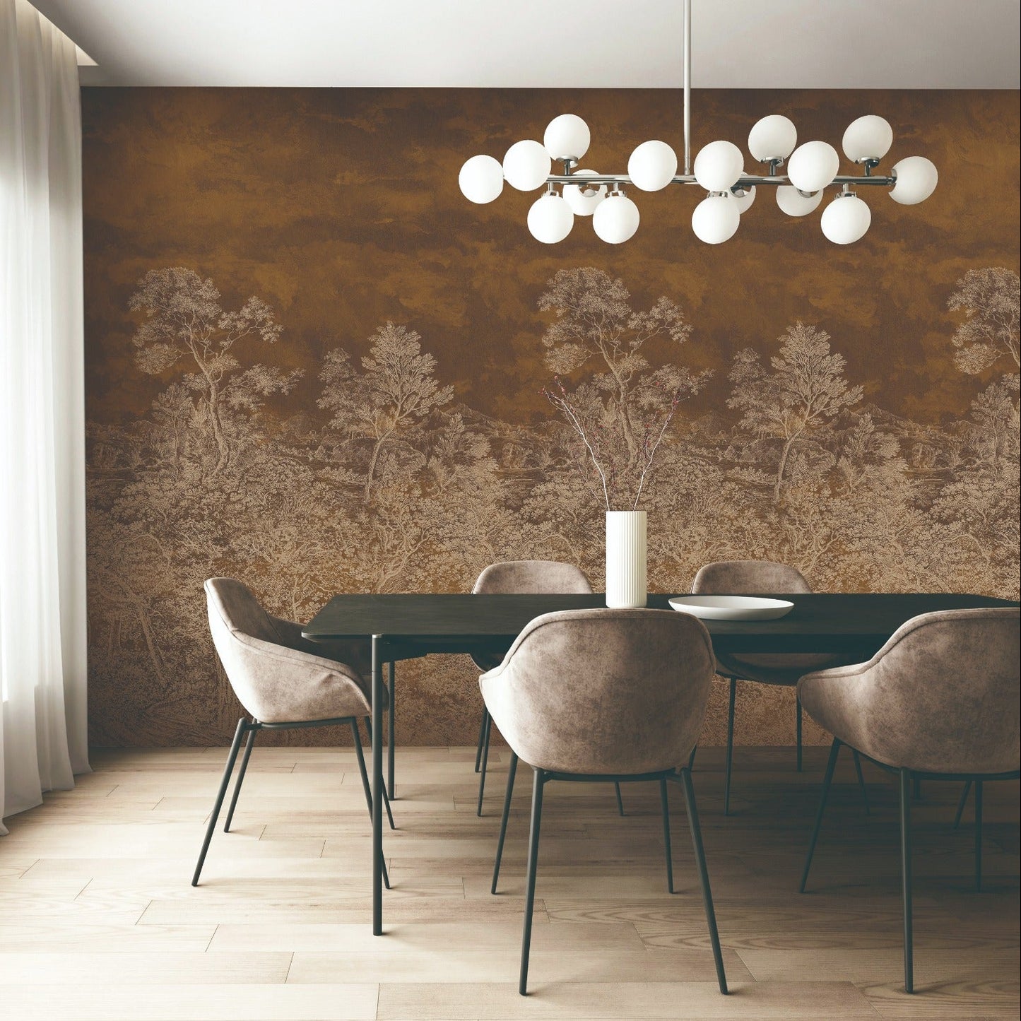 Forest Landscape Figura Murals – Bronze