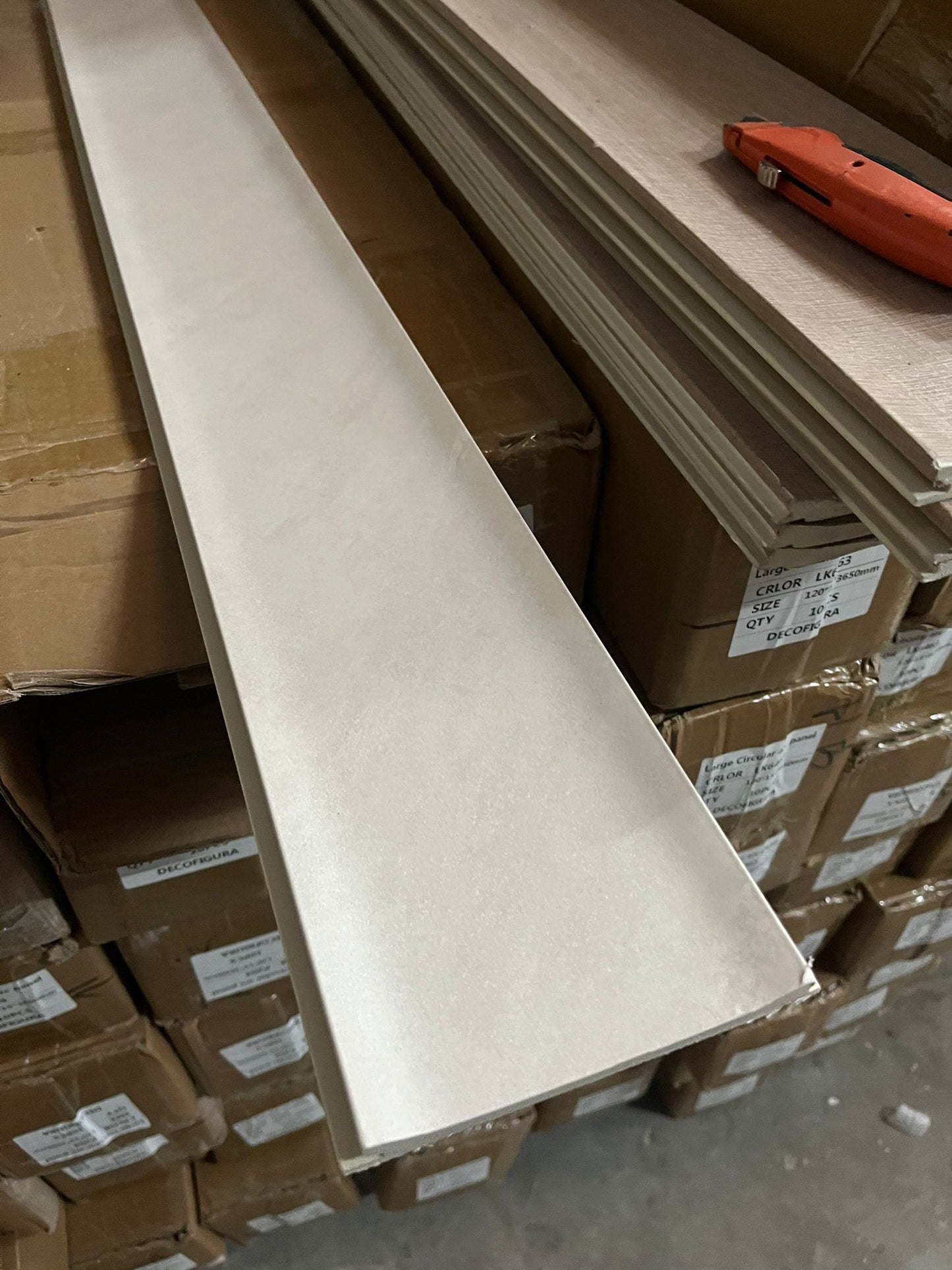 WASHED GREY CONCAVE WALL PANEL