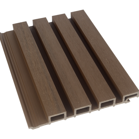 Prestige Grand Grid Walnut Exterior Wall Cladding 16FT